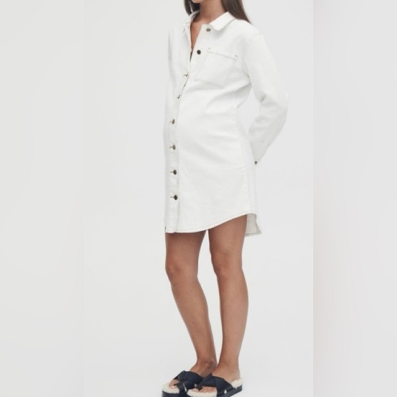 Légoe Heritage Rome denim shirt dress white NWT 10-12